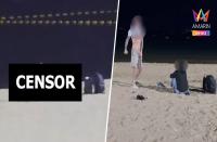 パタヤ警察署前のビーチで公然わいせつ　英国人男性とタイ人女性を逮捕